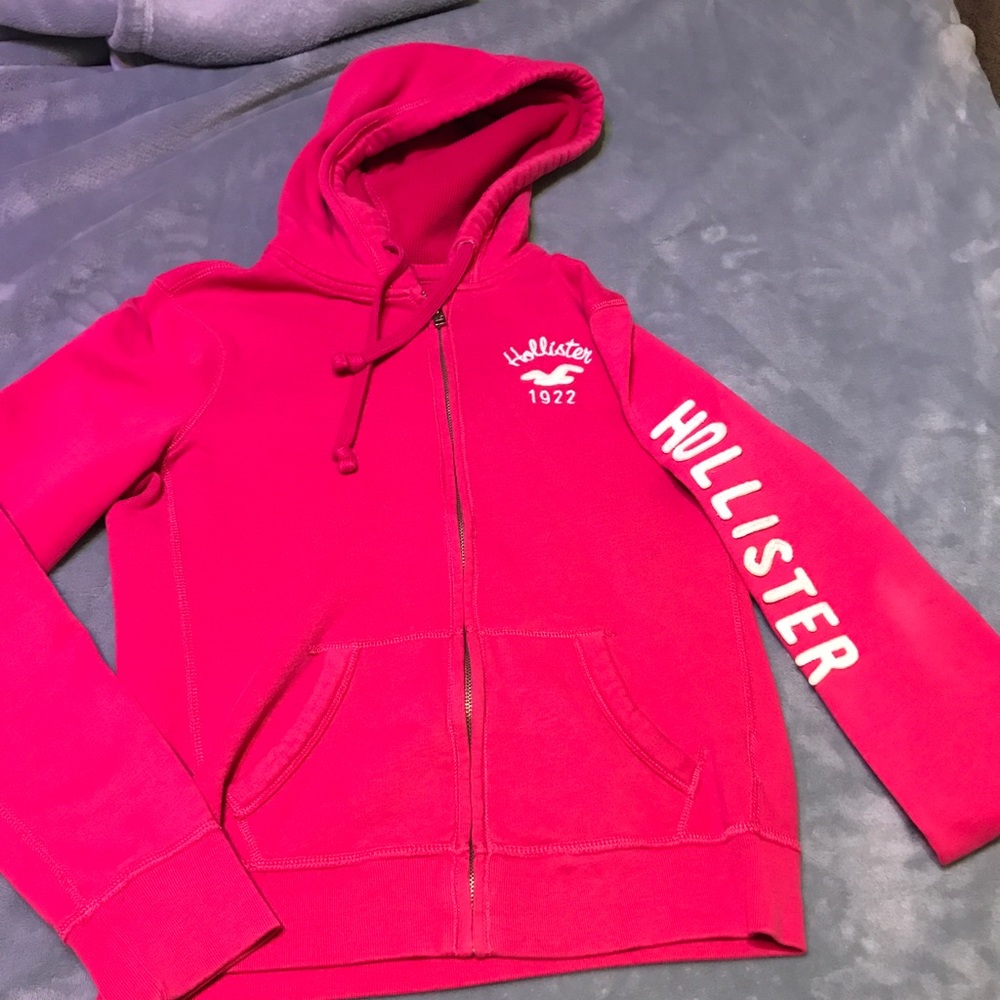 Pink Hollister hoodie